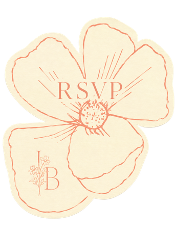 Flor RSVP de la invitación
